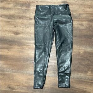 Mono B Black Faux Leather Leggings